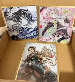 鬼滅の刃 ufotable アクリル色紙　甘露寺蜜璃　伊黒小芭内　竈門炭治郎