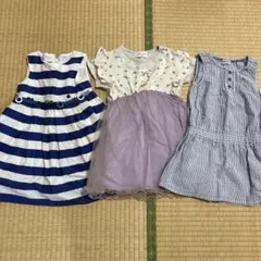 ミキハウス　ファミリア　半袖ワンピース　95 100 女の子　ベビー　お着替え