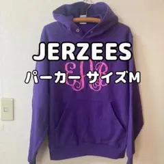 JERZEES パーカー パープル 刺繍 サイズMのサムネイル