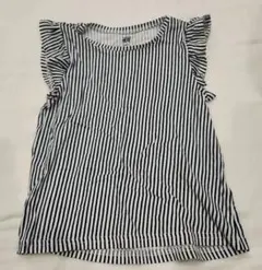 H&M　女の子　ストライプ　ノースリーブ　Tシャツ　100
