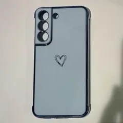 新品未使用GalaxyS22用ハート柄スマホケースギャラクシーs22ケース水色のサムネイル