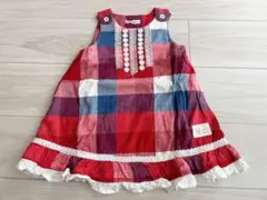 クーラクール チェック柄 ワンピース 女の子服 子ども服 キムラタン