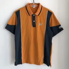 J1905 LEAGUER TSP ポロシャツ Mサイズ オレンジ/ネイビー