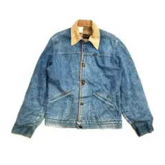 70s ヴィンテージ ラングラー ボアデニムジャケット 縦落ち ボロ