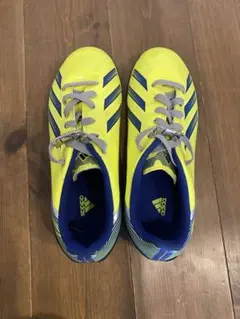adidas サッカーシューズ 22.5cm イエロー/ネイビー キッズ