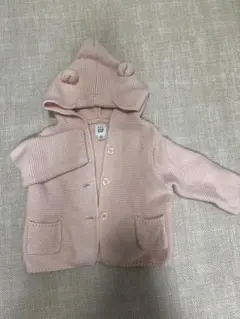 baby GAP フード付きカーディガン 6-12ヶ月 ピンク