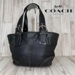 COACH オールドコーチ USA レザートートバッグ ブラック 1992 - メルカリ