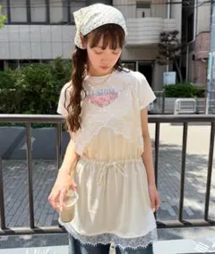 w closet Vレースミニキャミワンピース アイボリー　タグ付き　新品