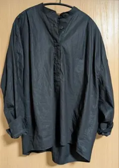 ドゥーズィエムクラス WIDE LINEN ワイドリネンシャツ 麻 ブラック