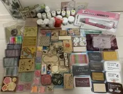 ツキネコ こどものかお はんこ スタンプ エンボスパウダー等 まとめ売り