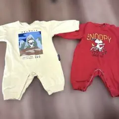 PEANUTS スヌーピー ベビーロンパース 2点セット 70cm