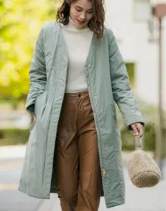 【美品】BAYFLOW ノーカラーダウンコート