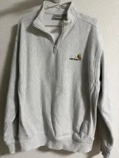 carhartt グレー ハーフジップ トレーナー M