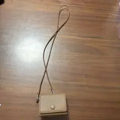 studio clipベージュ レザー 三つ折り財布