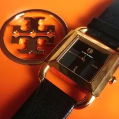 TORY BURCHクォーツ スクエア腕時計 ゴールド