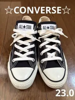 【 コンバース 】 ALL STAR ローカットスニーカー 23.0 黒 白