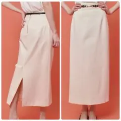 25SS 美品✨ルルウィルビー タイトスカート　ホワイト系　Sサイズのサムネイル
