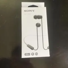ワイヤレスステレオヘッドセット　イヤホン　SONY WI-C100 BLACK