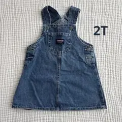 OSHKOSH オシュコシュ ピンクタグ デニム ジャンパースカート キッズのサムネイル