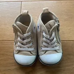 Converse ベージュ ジッパー付きスニーカー　13cm