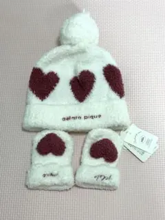 新品gelato pique ハート柄帽子とソックスセット　ベビー