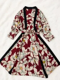 ZARA Basic ザラベーシック　キモノガウン 着物 花柄 和装　Mサイズ