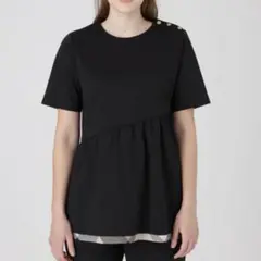 BLUE LABEL CRESTBRIDGE 裾チェック チュニック ブラックのサムネイル