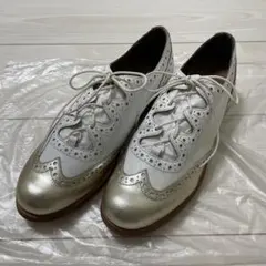 未使用級☆ Luca Grossi ソールチュールレザーシューズ ホワイト