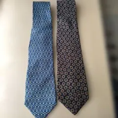 Christian Dior ネクタイ 青系 幾何学模様
