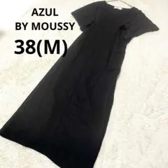 アズールバイマウジー フレアワンピース ロング丈 黒 無地 /M