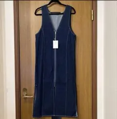 新品　デニムジャンパースカート　M