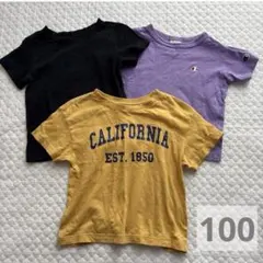 西松屋 チャンピオン プリント Tシャツ 3枚セット 100cm まとめ売り
