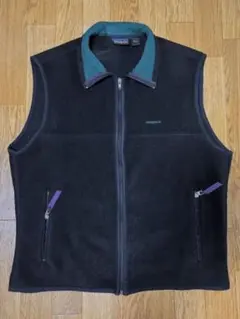 90s USA製 patagonia ブラック シンチラ フリースジャケット L