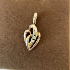 ハート型　シルバー　ゴールド　ペンダントトップ