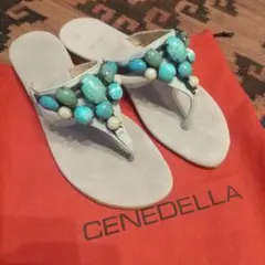 CENEDELLA チェネデラ ビジュー トング　サンダル イタリア製のサムネイル
