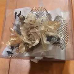 ゴールド ブラック ブローチ コサージュ