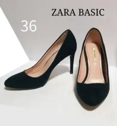 ZARA スエードパンプス(黒)