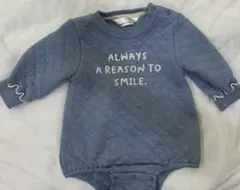 バースデイ 水色 青色 ロンパース 80