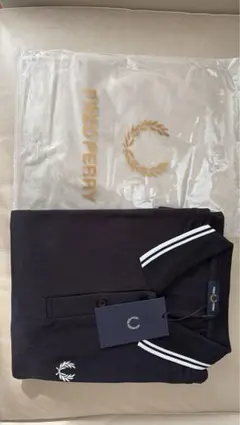 フレッドペリー ブラック ポロシャツ 新品 タグ付き袋付きのサムネイル