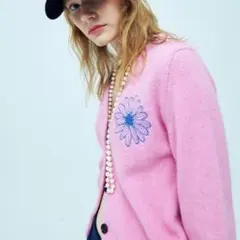 mardi mercredi ピンク カーディガン