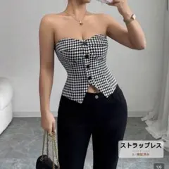 SHEIN 千鳥柄　ビスチェのサムネイル