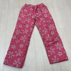 花柄ピンクロングパンツ 120cm
