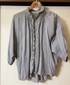 Brocante リネンキャンバスグランシャツ