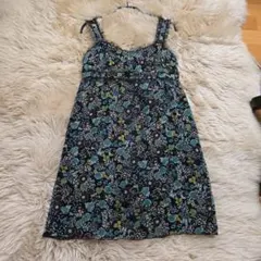 美品♥️ANNA SUI♥️花柄ノースリーブひざ丈ワンピース