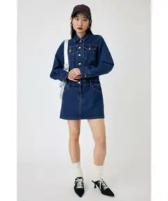 moussy LOW WAIST DENIM MINI ドレス