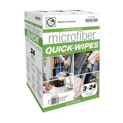 【新品未使用】EUROW マイクロファイバークイックワイプス 24枚入り 1箱