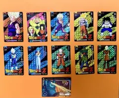 ドラゴンボールZキラキラ 10枚とGT 1枚のトレーディングカードをセットで