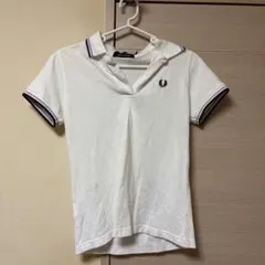 FRED PERRY ポロシャツ 半袖 ホワイト UK8 Sサイズ
