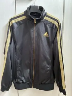 adidas 黒✖️金 ジャージセットアップ スウェット素材 black gold