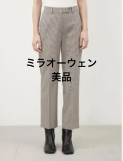 Mila Owen 後ろゴムセンタープレステーパードパンツ ブラウン siz00